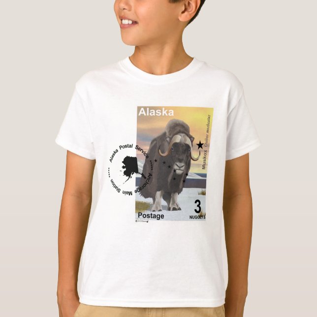 Muskox Briefmarke Souvenir T-Shirt (Vorderseite)