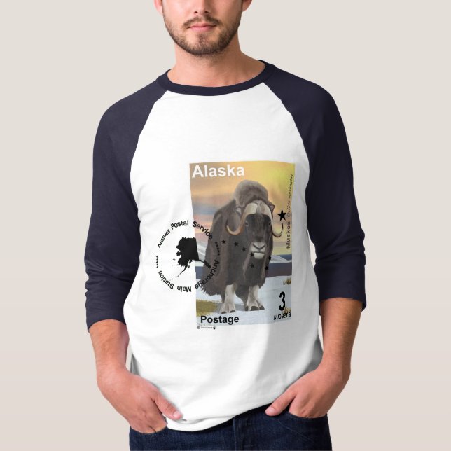 Muskox Briefmarke Souvenir T-Shirt (Vorderseite)