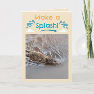 Muskrat Folded Birthday Card Karte