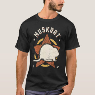 Muskrat Vintag Retro Klassisches Tier T-Shirt