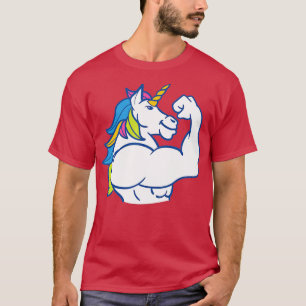 Muskuläre Einhorn Funny Magical Fitness Bodybuilde T-Shirt