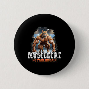Muskuläre Katze - Bodybuilding Power - Keine Schme Button