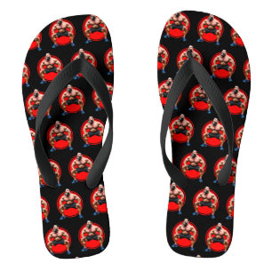 Muskulöser Bärtiger Flip Flops