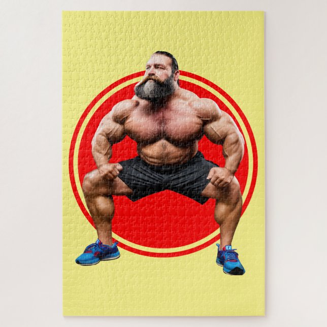 Muskulöser Bärtiger Puzzle (Vertikal)