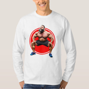 Muskulöser Bärtiger T-Shirt