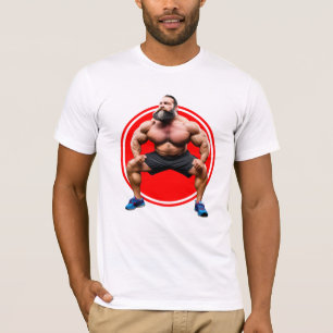 Muskulöser Bärtiger T-Shirt