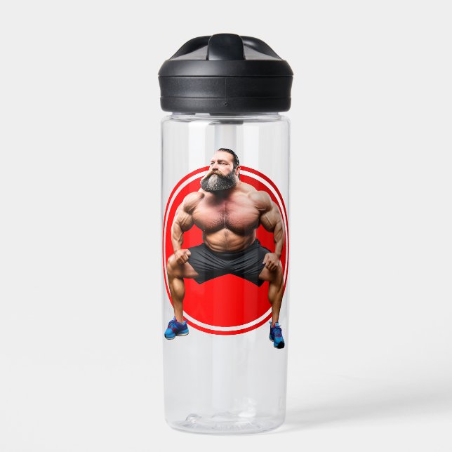 Muskulöser Bärtiger Trinkflasche (Vorderseite)