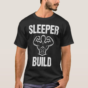 Muskulöser dünner starker Fitnessstudio-Athlet Sle T-Shirt