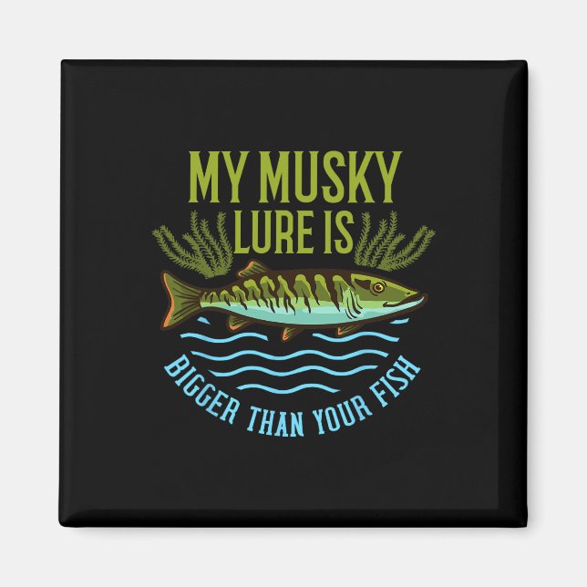 Musky-Angler-Geschenk Muskie-Köder Muskellunge  Magnet (Vorne)