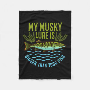 Musky Fishing Gift Muskie Lure Muskellunge Fleecedecke