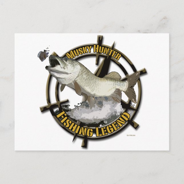 Musky-Hunter-Legende Postkarte (Vorderseite)
