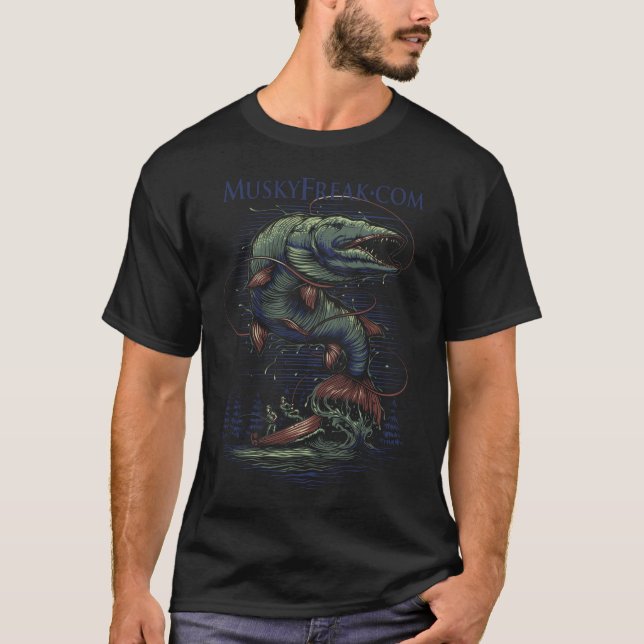 MuskyFreak.com Single Sided MonsterMusky Artwork  T-Shirt (Vorderseite)