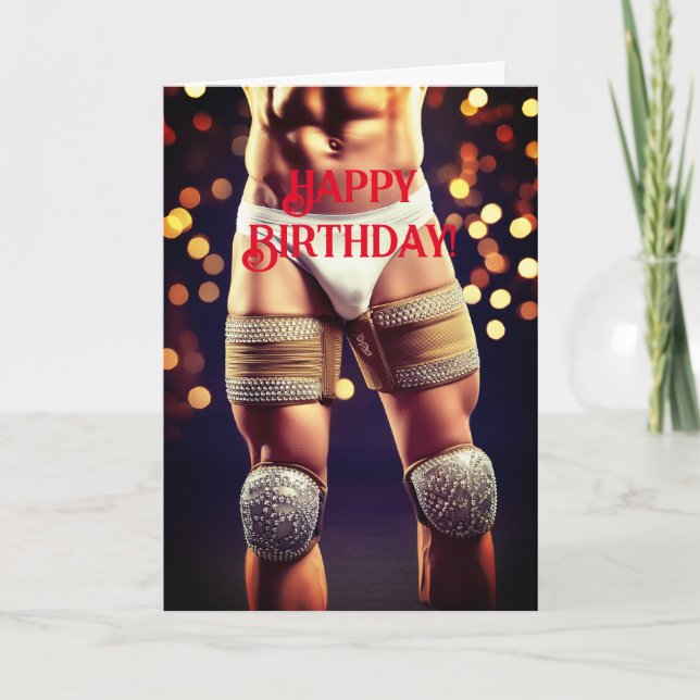 Musle Man Birthday Card Karte (Vorderseite)