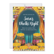 Muslim Dholki Einladungen & Mehndi Einladung