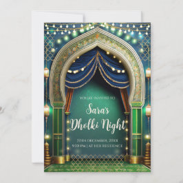 Muslim Dholki lädt & Mehndi ein Einladung