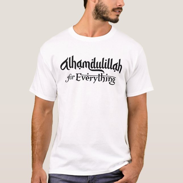 Muslim Umrah Hajj Ramadan Eid Nikah Alhamdulillah T-Shirt (Vorderseite)