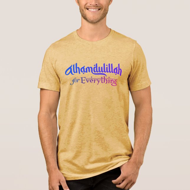 Muslim Umrah Hajj Ramadan Eid Nikah Alhamdulillah Tri-Blend Shirt (Vorderseite)