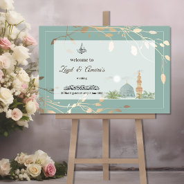 Muslim Wedding Welcome Sign Acrylic | Nikah Walima Acrylschild