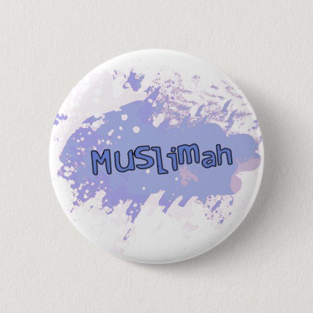 Muslimah Knopf (lila) Button (Vorderseite)