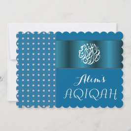 Muslimbabys Blue Aqiqah Islamischer Einladung