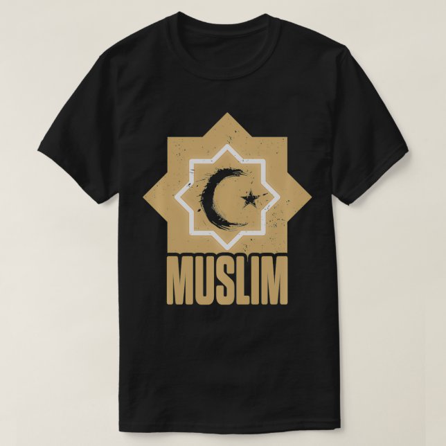 Muslime Alhamdulillah Religion Islam Moschee Q T-Shirt (Design vorne)