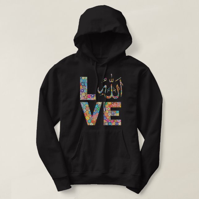 Muslime Ramadan islamische Blumen Muslime lieben A Hoodie (Design vorne)