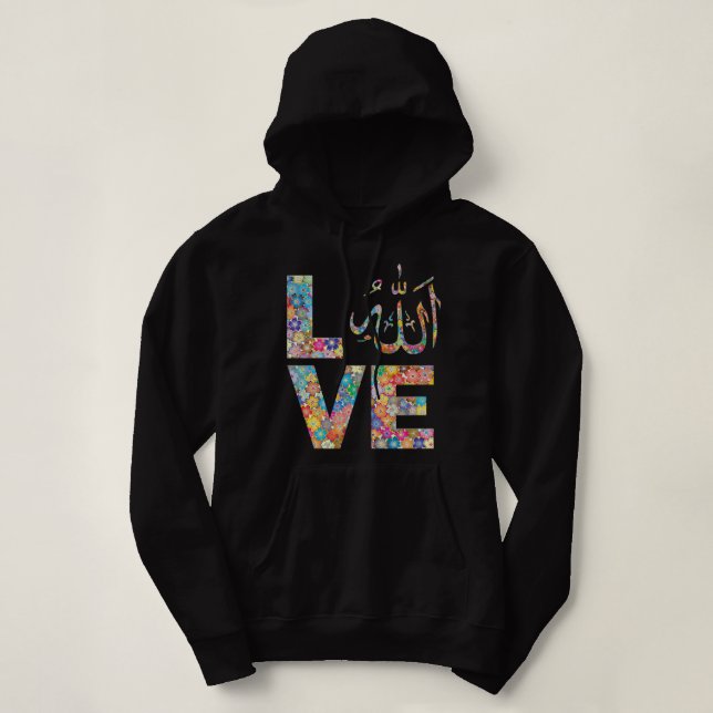 Muslime Ramadan islamische Blumen Muslime lieben A Hoodie (Design vorne)