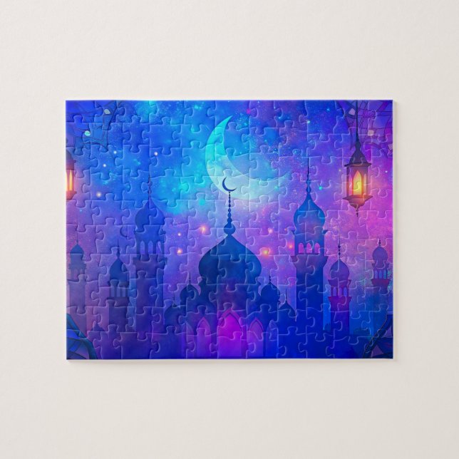 Muslime Ramadan Moschee Eid Art Islamische Illustr Puzzle (Horizontal)