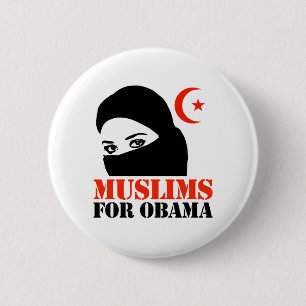 MUSLIMEN FÜR OBAMA BUTTON