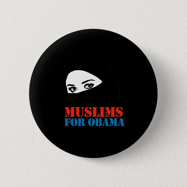 MUSLIMEN FÜR OBAMA BUTTON (Vorderseite)