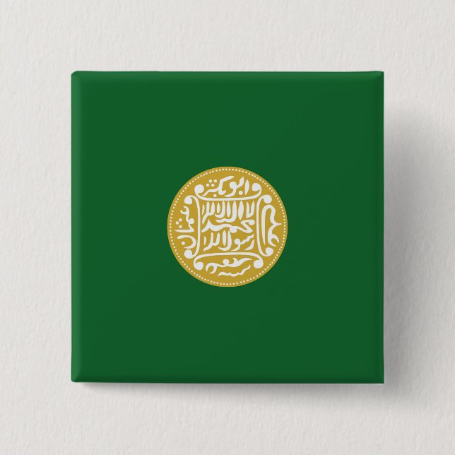 Muslimische Flagge Rohingya Button (Vorderseite)