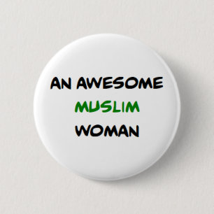 muslimische Frau, großartig Button