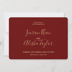 Muslimische Hochzeit Save the Date Gold Arabischer