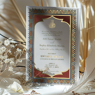 Muslimisches ornamentales Gold-islamisches Folien- Folieneinladung