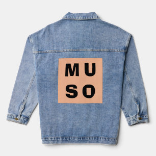 Muso Musician Moderne stilvolle Musik Lover Peach Jeansjacke