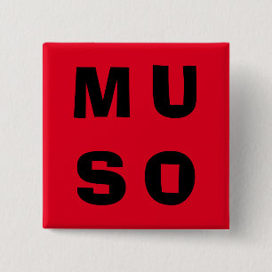 Muso Musician Zeitschrift Red Black Button