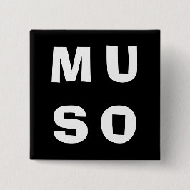 Muso Musician Zurzeit Minimalistisch Schwarz-weiß Button