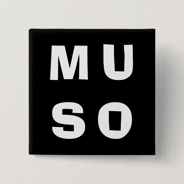 Muso Musician Zurzeit Minimalistisch Schwarz-weiß Button (Vorderseite)