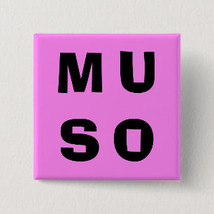 Muso Musiker Zeitgenössische Schrift Bold Pink Button