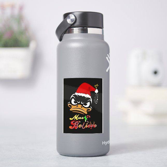 Muss an Weihnachten glauben Aufkleber (HydroFlask)