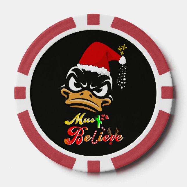 Muss an Weihnachten glauben Pokerchips (Vorderseite)