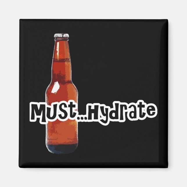 Muss Bier-Flasche Magnet (Vorne)