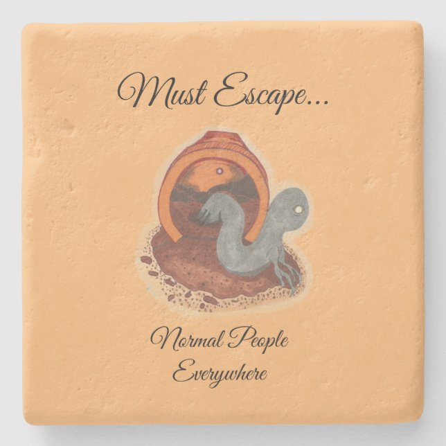 Muss entkommen..Der gepunktete Untersetzer der Kre (Vorderseite)