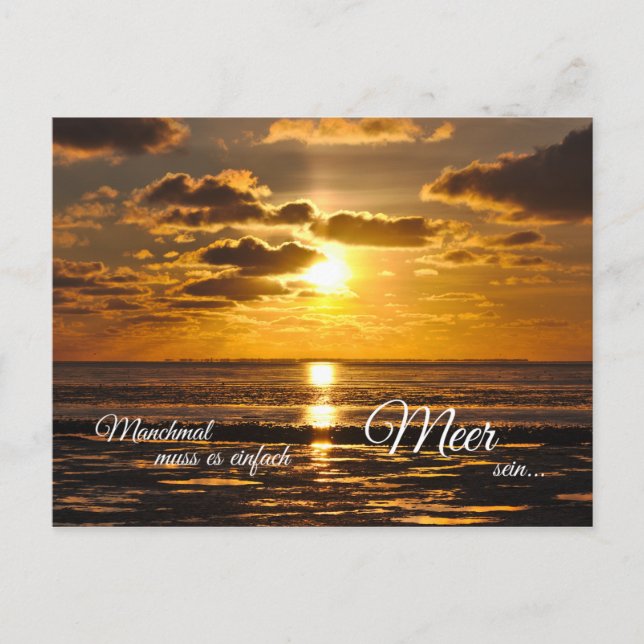 muss es einfach Meer sein.. Postkarte (Vorderseite)
