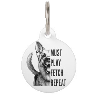 Muss "fetch wiederholen" - Hundeleitdesign Haustiermarke