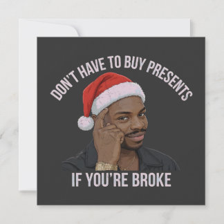 Muss keine Geschenke kaufen, wenn du pleite bist Feiertagskarte