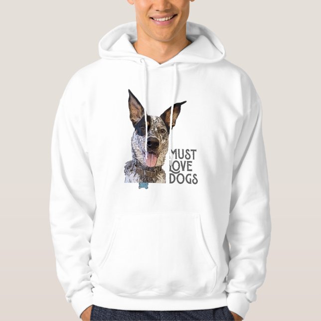 Muss Liebe Hunde Graphic Hoodie (Vorderseite)