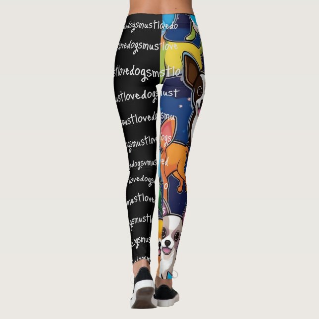 Muss Liebe Hunde Leggings (Rückseite)