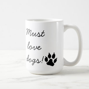 Muss-Liebe-Hundeschwarze Tatzen-Druck-Tasse Tasse