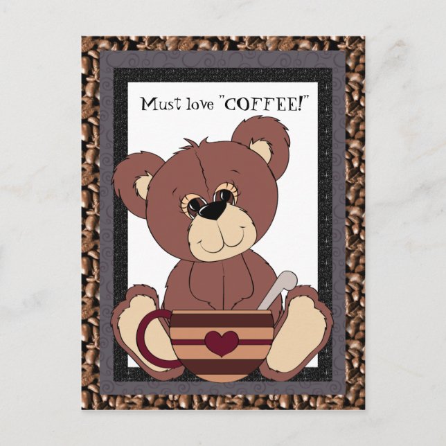 Muss Liebe-Kaffeemaschine Postkarte (Vorderseite)
